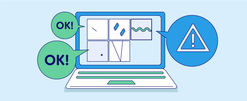 「サビ・ヒビの点検・データ管理を楽に。」施設・設備点検自動化AIアプリ「ココサビ」のイメージイラスト
